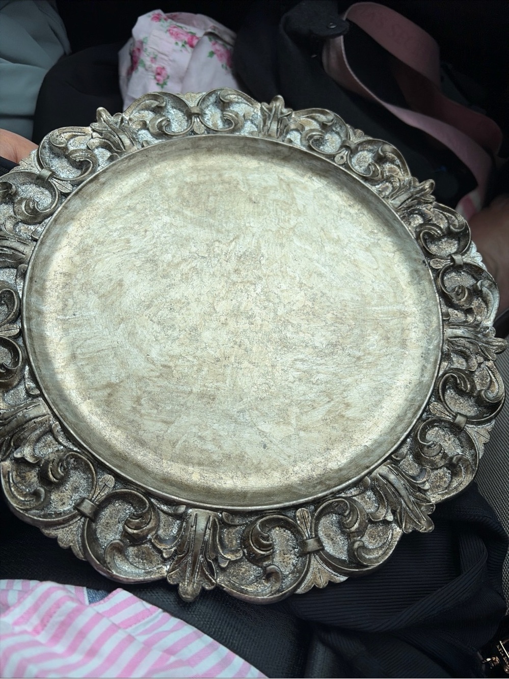 Charger Plate in Matte silver Patio Home Decor